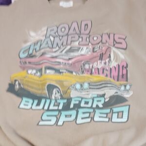 Graphic Sweatshirt with Racing Car Design
